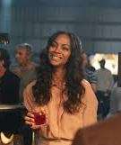 Zoe Saldana consuming alcohol